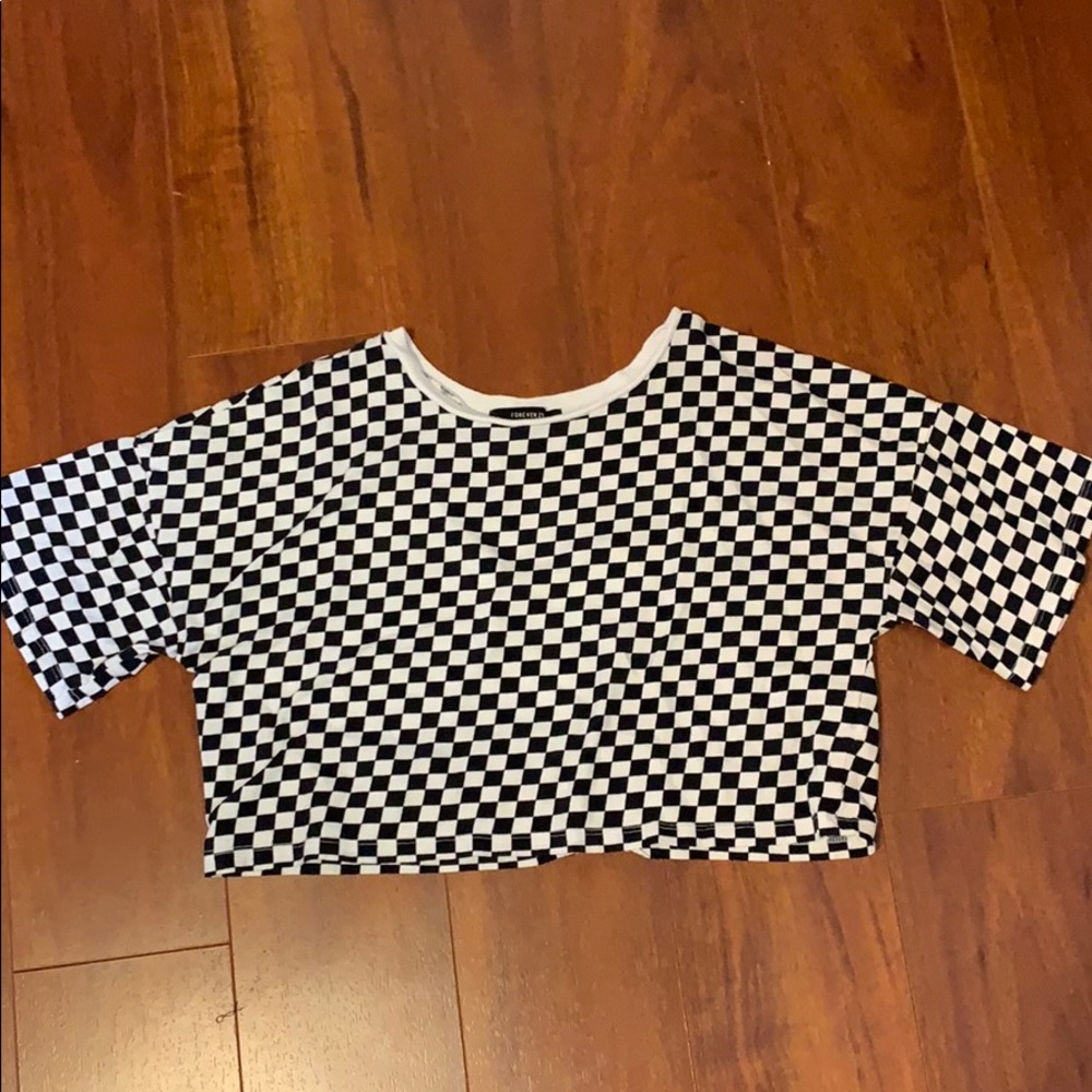 Forever 21 Checker crop top